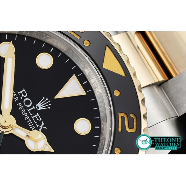 Rolex - GMT II Cer Bez 18K Wrp YG/SS Black Noob A3186 Mod