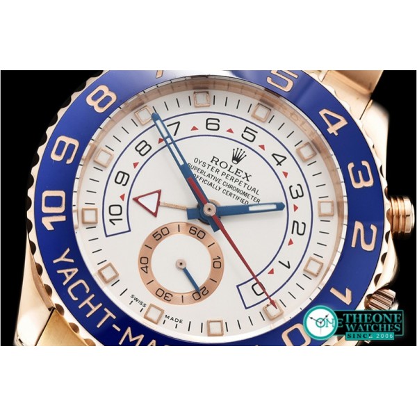 Rolex - YachtMaster II Blue RG/RG White BP Asia 2813 Mod