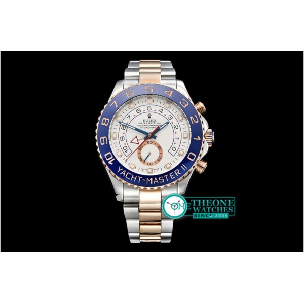 Rolex - YachtMaster II Blue RG/SS White BP Asia 2813 Mod