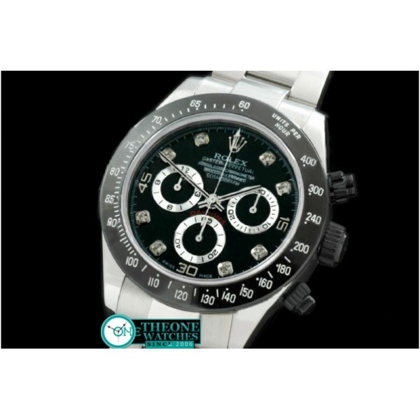 Rolex - SS/PVD Black Diam Asia 7750 Running Secs @ 6.00