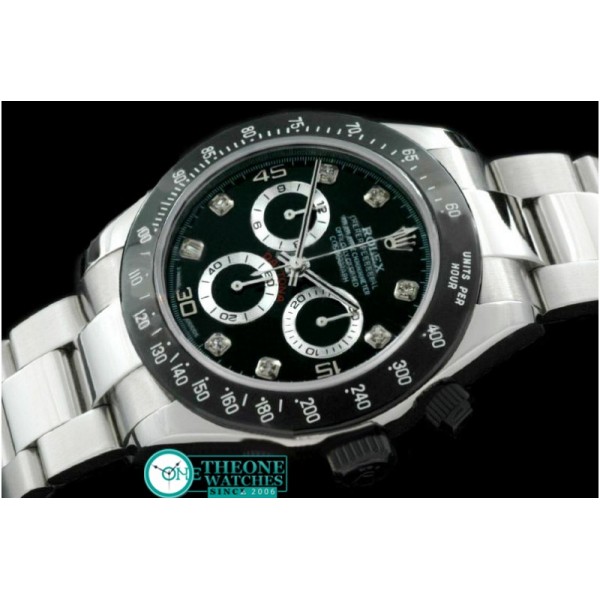 Rolex - SS/PVD Black Diam Asia 7750 Running Secs @ 6.00