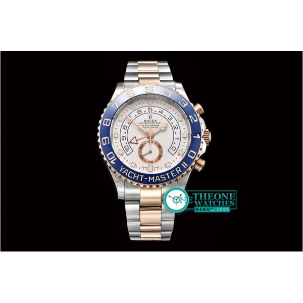 Rolex - YachtMaster 116681 Blue RG/SS White BP Asia 7750 Mod