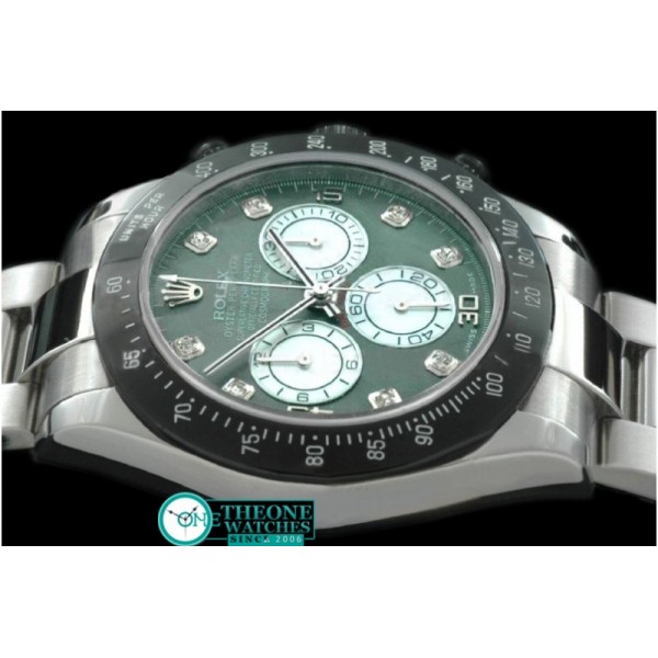 Rolex - SS/PVD MOP Green Diam Asia 7750 Running Secs @ 6