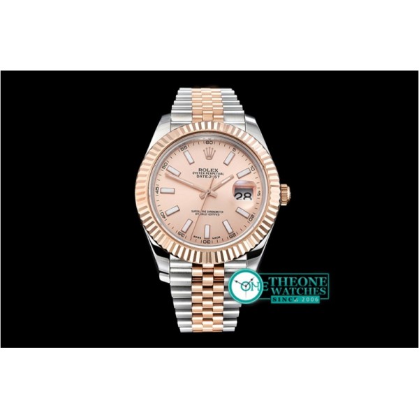 Rolex - DJ2 41mm Jub Flt RG/SS Rose Gold Stick BP Swiss 2836