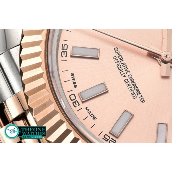 Rolex - DJ2 41mm Jub Flt RG/SS Rose Gold Stick BP Swiss 2836