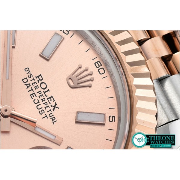 Rolex - DJ2 41mm Jub Flt RG/SS Rose Gold Stick BP Swiss 2836