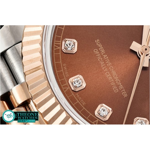 Rolex - DJ2 41mm Jub Flt RG/SS Brown Diams BP Swiss 2836