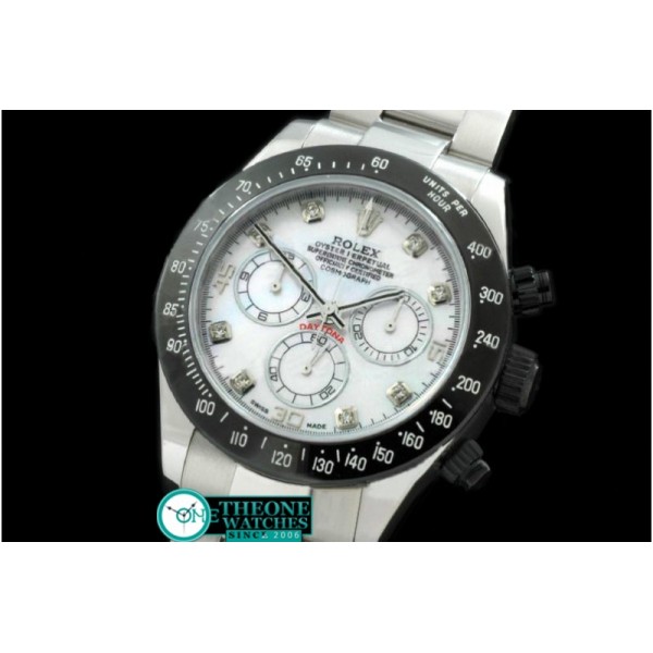 Rolex - SS/PVD White Diam Asia 7750 Running Secs @ 6.00