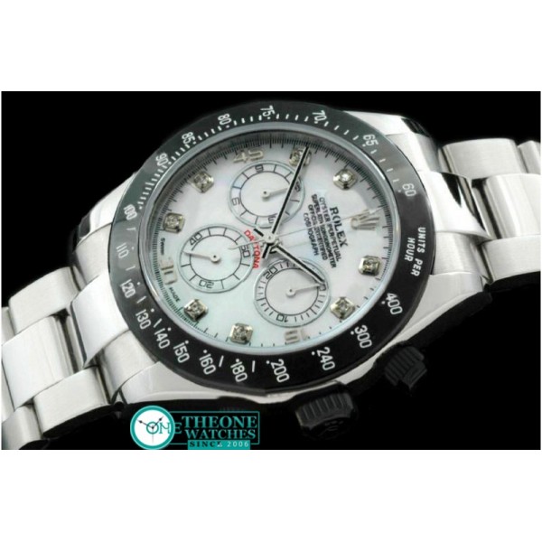 Rolex - SS/PVD White Diam Asia 7750 Running Secs @ 6.00