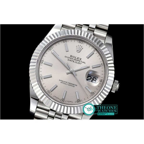 Rolex - DJ2 41mm Jub Flt SS/SS Silv Wht Stk BP Asia 3235 Mod