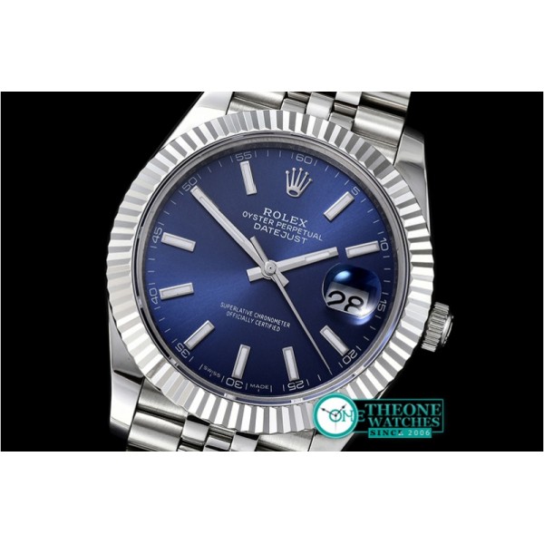 Rolex - DJ2 41mm Jub Flt SS/SS Blue Stick BP Asia 3235 Mod