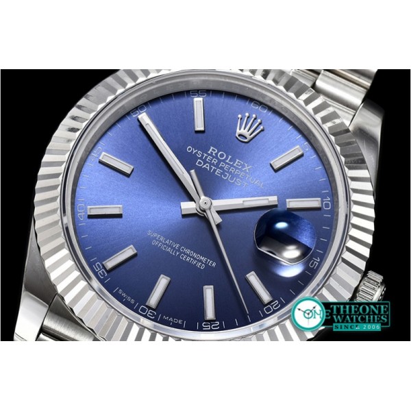 Rolex - DJ2 41mm Jub Flt SS/SS Blue Stick BP Asia 3235 Mod