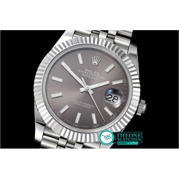 Rolex - DJ2 41mm Jub Flt SS/SS D.Grey Stick BP Asia 3235 Mod