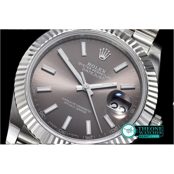 Rolex - DJ2 41mm Jub Flt SS/SS D.Grey Stick BP Asia 3235 Mod