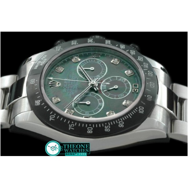 Rolex - SS/PVD MOP Green Diam Asia 7750 Running Secs @ 6