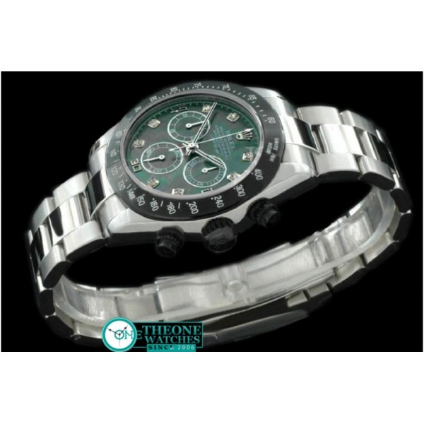 Rolex - SS/PVD MOP Green Diam Asia 7750 Running Secs @ 6