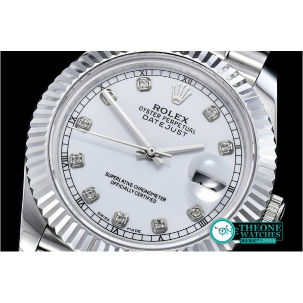 Rolex - DJ2 41mm Jub Flt SS/SS White Diams BP Asia 3235 Mod