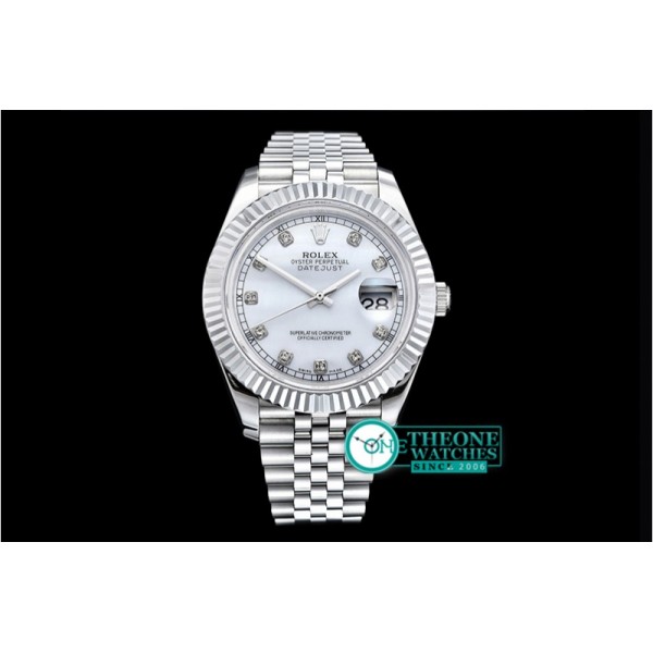 Rolex - DJ2 41mm Jub Flt SS/SS White Diams BP Asia 3235 Mod