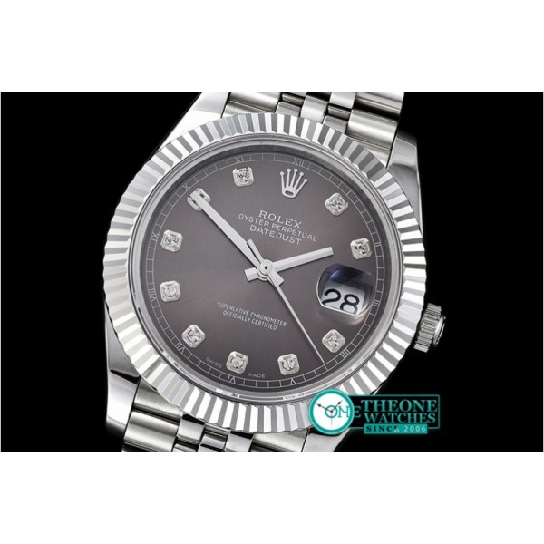 Rolex - DJ2 41mm Jub Flt SS/SS D.Grey Diams BP Asia 3235 Mod