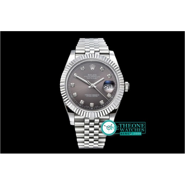 Rolex - DJ2 41mm Jub Flt SS/SS D.Grey Diams BP Asia 3235 Mod