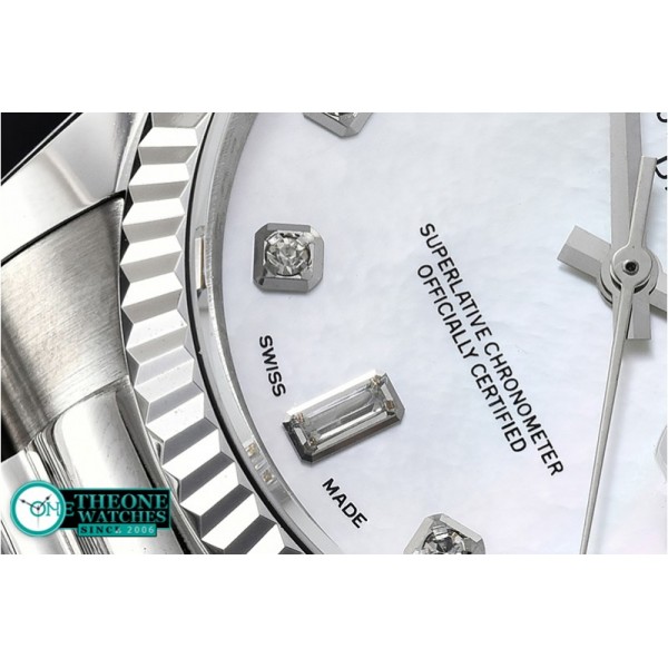 Rolex - DayDate 36mm Flt SS/SS White MOP Diam BP Swiss 2836