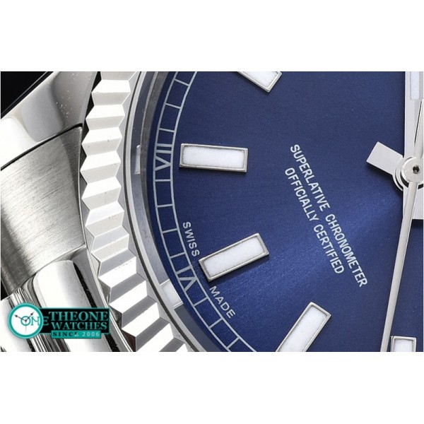 Rolex - DayDate 36mm Flt SS/SS Blue Stick BP Swiss 2836