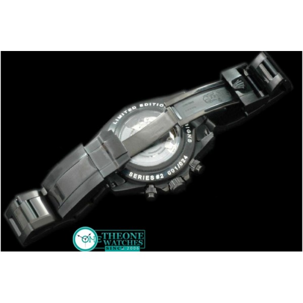 Rolex - PVD/PVD Black Numeral Asia 7750 Running Secs @ 6