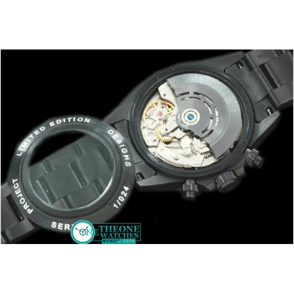 Rolex - PVD/PVD Black Numeral Asia 7750 Running Secs @ 6