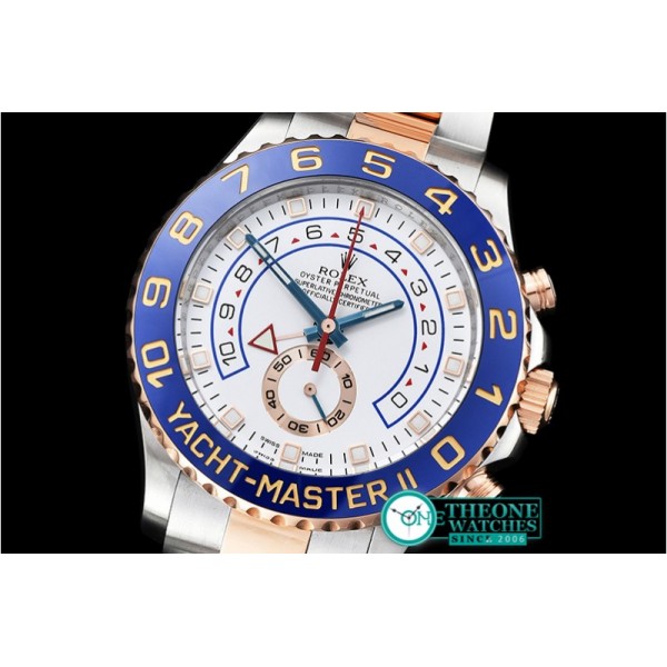 Rolex - YachtMaster 116681 Blue RG/SS White JF Asia 7750 Mod