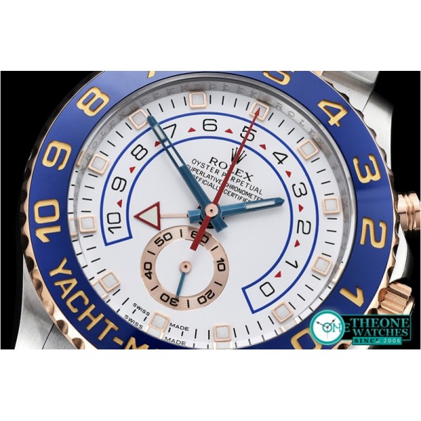 Rolex - YachtMaster 116681 Blue RG/SS White JF Asia 7750 Mod