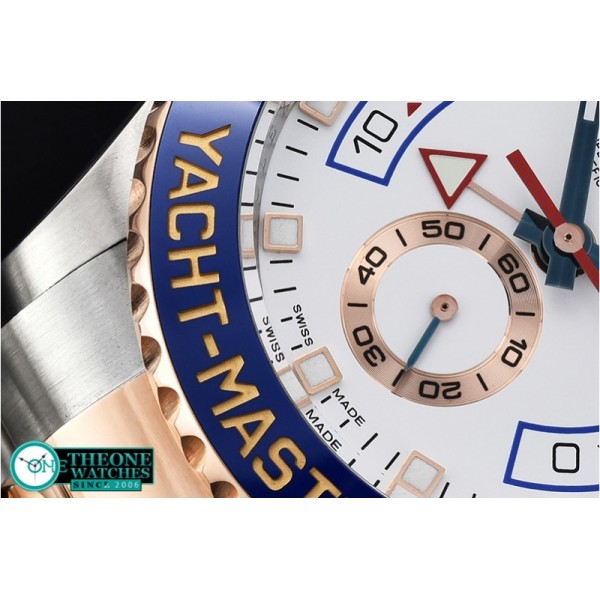 Rolex - YachtMaster 116681 Blue RG/SS White JF Asia 7750 Mod