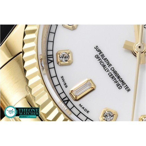 Rolex - DayDate 36mm Flt YG/YG White Diam BP Swiss 2836