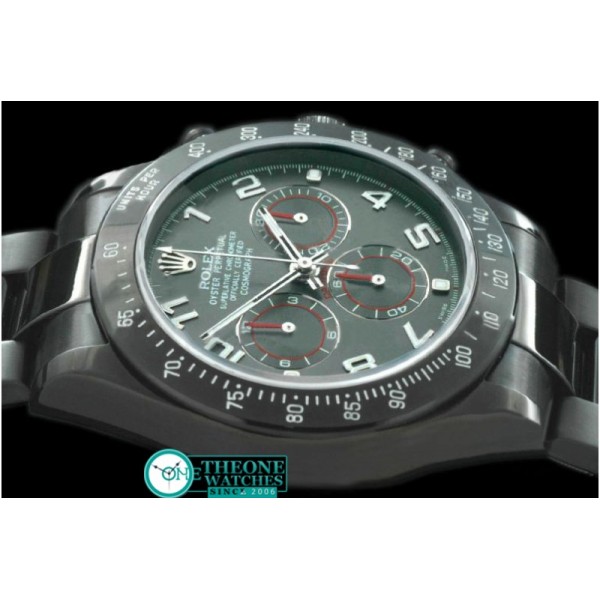 Rolex - PVD/PVD Grey Numeral Asia 7750 Running Secs @ 6