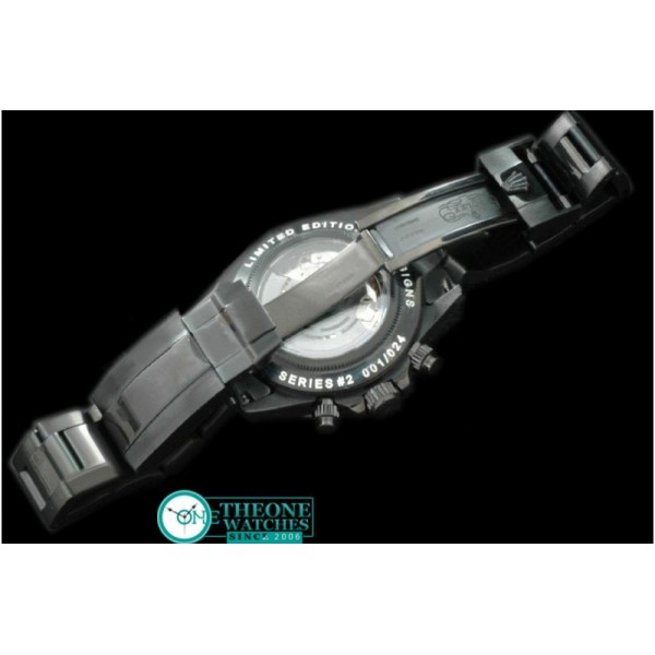 Rolex - PVD/PVD Grey Numeral Asia 7750 Running Secs @ 6