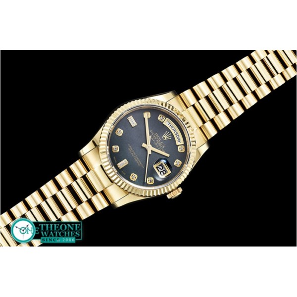 Rolex - DayDate 36mm Flt YG/YG Black MOP Diam BP Swiss 2836