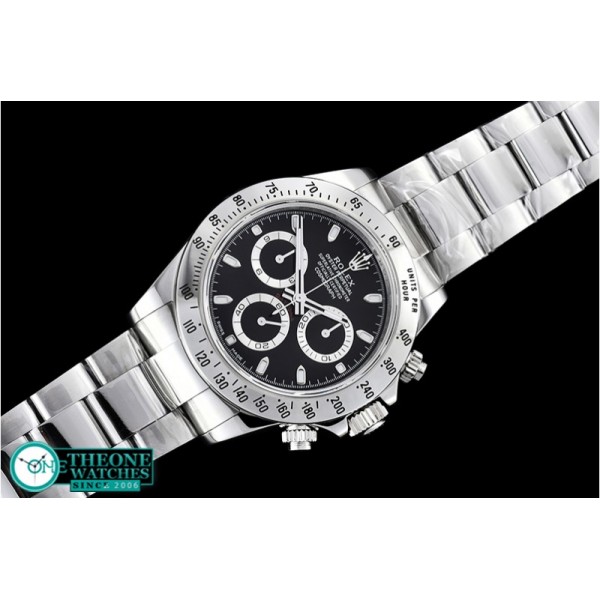 Rolex - Daytona 116520 SS/SS Black Sticks ARF Asia 4130 Mod