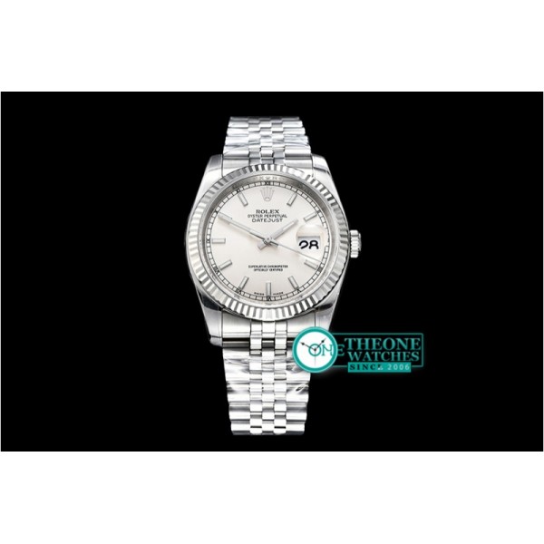 Rolex - DJ 36mm Jub Flt SS/SS White Lume ARF A3135 Mod