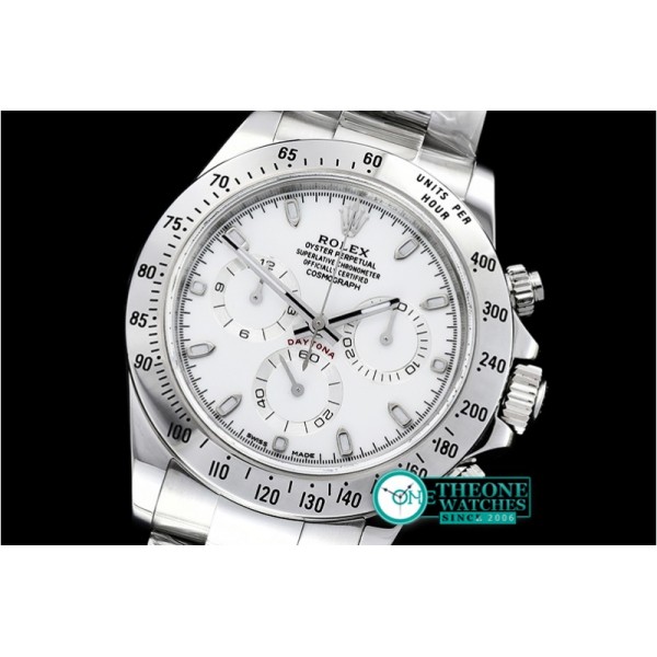 Rolex - Daytona 116520 SS/SS White Sticks ARF Asia 4130 Mod