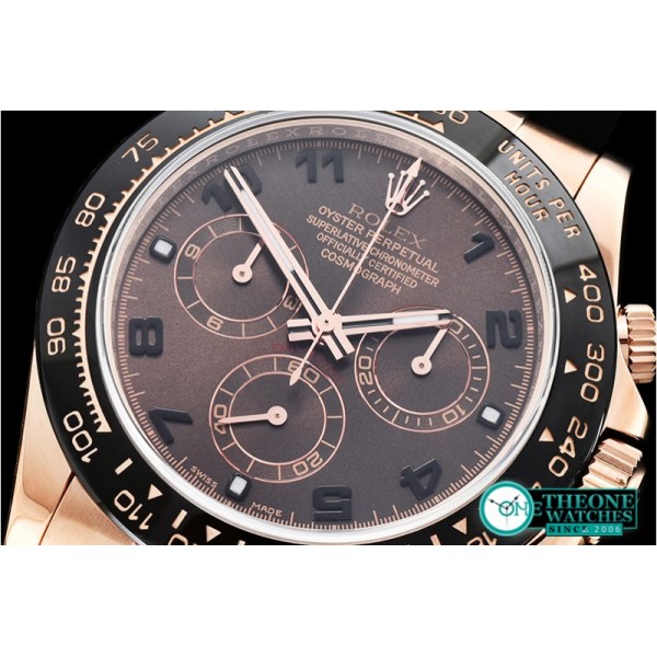 Rolex - Daytona 116515 RG/RU Brown Num ARF Asia 4130 Mod