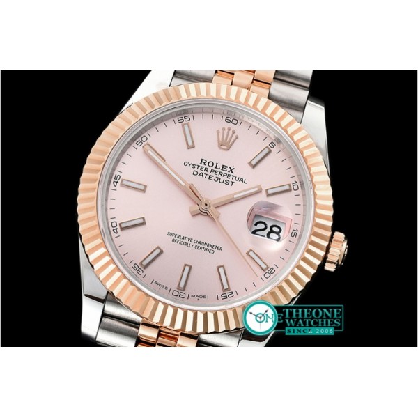 Rolex - DJ2 41mm Jub Flt Wrap RG/SS Rose Stick BP Swiss 2836