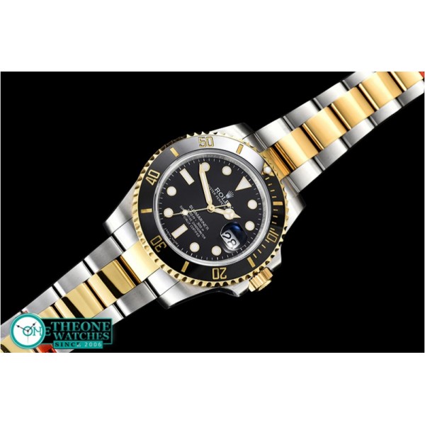 Rolex - Submariner 116613 YG/SS Cer Bez Blk Noob Asia 2836