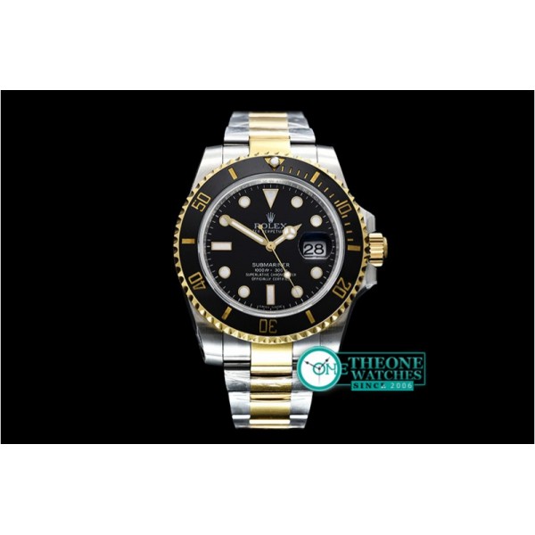 Rolex - Submariner 116613 YG/SS Cer Bez Blk Noob Asia 2836