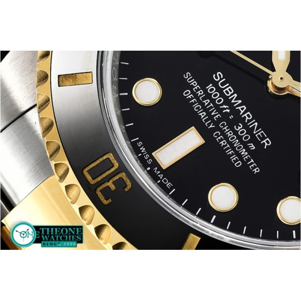 Rolex - Submariner 116613 YG/SS Cer Bez Blk Noob Asia 2836