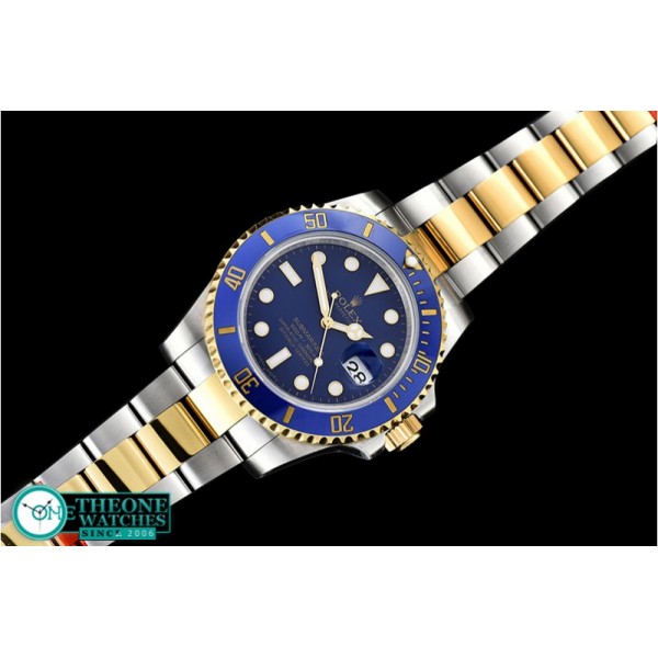 Rolex - Submariner 116613 YG/SS Cer Bez Blue Noob Asia 2836