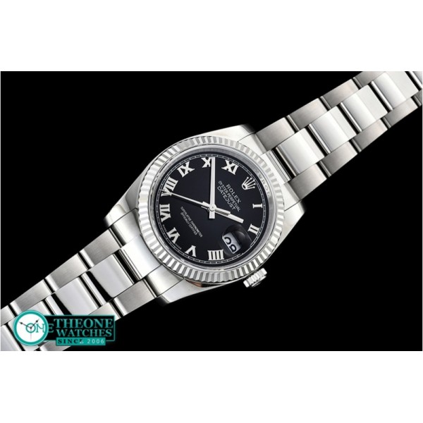 Rolex - DJ 36mm Oyst Flt 904L SS/SS Black Roman ARF A3135 Mod