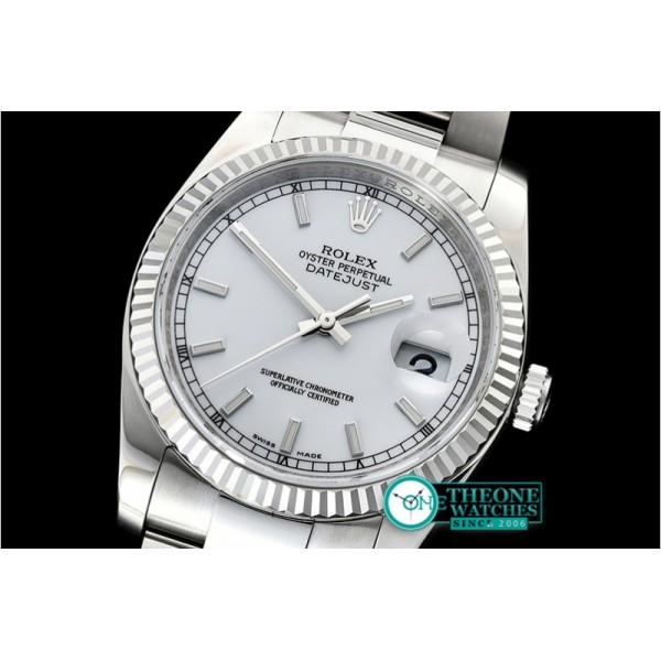 Rolex - DJ 36mm Oyst Flt 904L SS/SS Pearl White ARF A3135 Mod