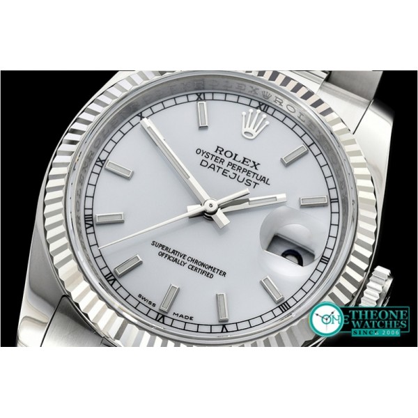 Rolex - DJ 36mm Oyst Flt 904L SS/SS Pearl White ARF A3135 Mod