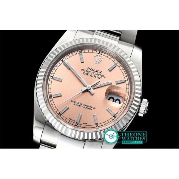 Rolex - DJ 36mm Oyst Flt 904L SS/SS Rose Stick ARF A3135 Mod