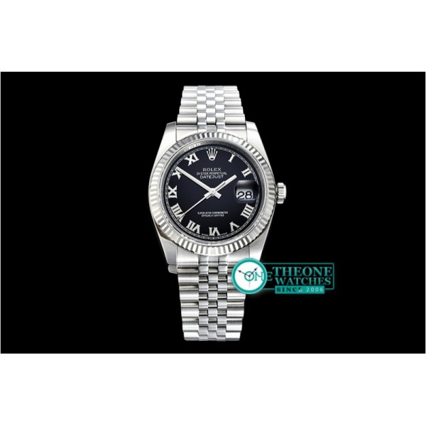 Rolex - DJ 36mm Jub Flt 904L SS/SS Black Roman ARF A3135 Mod