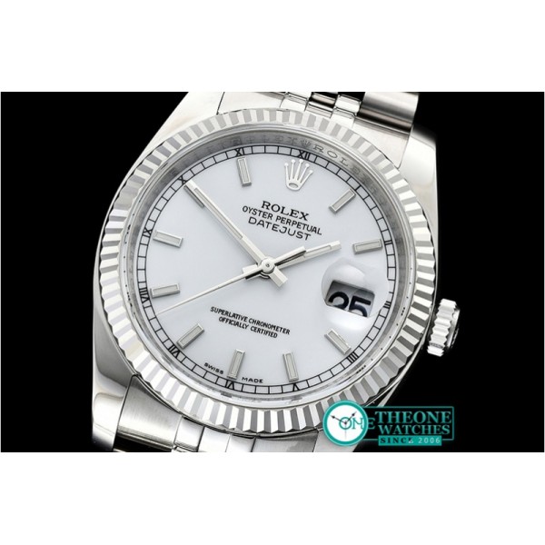 Rolex - DJ 36mm Jub Flt 904L SS/SS Pearl White ARF A3135 Mod